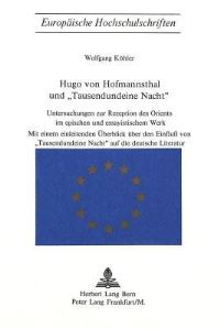 Book Cover for Hugo Von Hofmannsthal Und «Tausendundeine Nacht>> by Wolfgang Köhler
