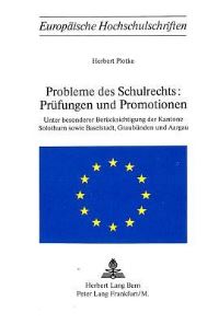 Book Cover for Probleme Des Schulrechts: Prufungen Und Promotionen by Herbert Plotke