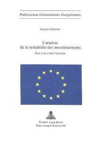 Book Cover for L'analyse De La Rentabilite Des Investissements by Jacques Marmier