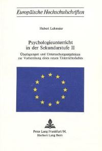 Book Cover for Psychologieunterricht in Der Sekundarstufe II by Hubert Lehmeier
