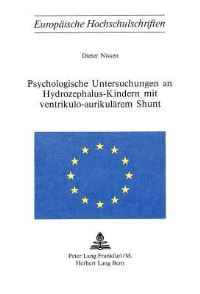 Book Cover for Psychologische Untersuchungen an Hydrozephalus-Kindern Mit Ventrikulo-Aurikularem Shunt by Dieter Nissen