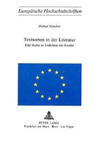 Book Cover for Textsorten in Der Literatur by Michael Schecker