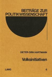 Book Cover for Volksinitiativen by DieterDirk Hartmann