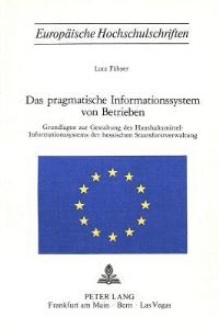 Book Cover for Das Pragmatische Informationssystem Von Betrieben by Lutz Fähser