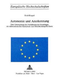 Book Cover for Autonomie Und Anerkennung by Erich Kleppel