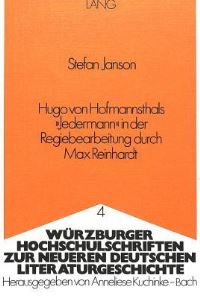 Book Cover for Hugo Von Hofmannsthals «Jedermann>> in Der Regiebearbeitung Durch Max Reinhardt by Stefan Janson