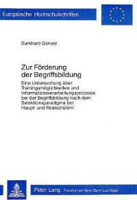 Book Cover for Zur Forderung Der Begriffsbildung by Burkhard Genser
