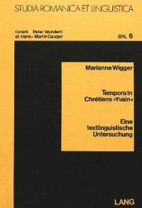Book Cover for Tempora in Chretiens Yvain by Marianne Wigger