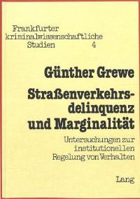 Book Cover for Strassenverkehrsdelinquenz Und Marginalitat by Günther Grewe