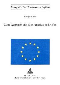 Book Cover for Zum Gebrauch Des Konjunktivs in Briefen by Hanspeter Züst
