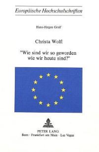 Book Cover for Christa Wolf by HansJürgen Greif