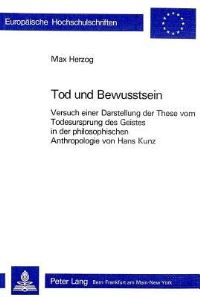 Book Cover for Tod Und Bewusstsein by Max Herzog