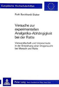 Book Cover for Versuche Zur Experimentellen Analgetika-Abhangigkeit Bei Der Ratte by Ruth BurckhardtStuker