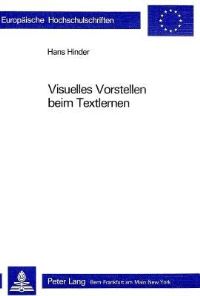 Book Cover for Visuelles Vorstellen Beim Textlernen by Hans Hinder