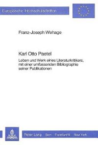 Book Cover for Karl Otto Paetel by FranzJoseph Wehage