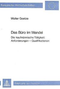 Book Cover for Das Buro Im Wandel by Walter Goetze