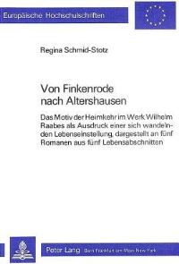 Book Cover for Von Finkenrode Nach Altershausen by Regina SchmidStotz