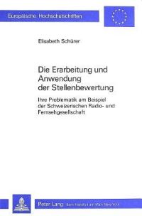 Book Cover for Die Erarbeitung Und Anwendung Der Stellenbewertung by Elisabeth Schürer
