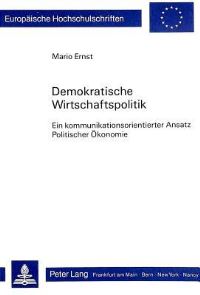 Book Cover for Demokratische Wirtschaftspolitik by Mario Ernst