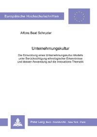 Book Cover for Unternehmungskultur by Alfons Beat Schnyder