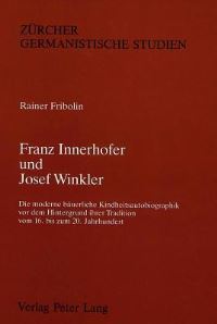 Book Cover for Franz Innerhofer Und Josef Winkler by Rainer Fribolin