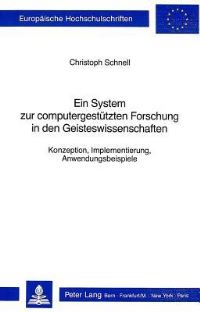 Book Cover for Ein System Zur Computergestutzten Forschung in Den Geisteswissenschaften by Christoph Schnell