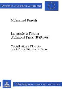 Book Cover for La Pensee Et L'action d'Edmond Privat (1889-1962) by Mohammad Farrokh