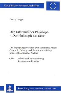 Book Cover for Der Tater Und Der Philosoph - Der Philosoph Als Tater by Georg Geiger