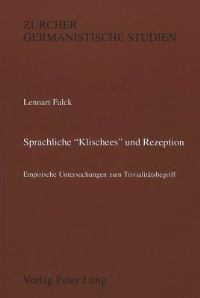 Book Cover for Sprachliche «Klischees>> Und Rezeption by Lennart Falck