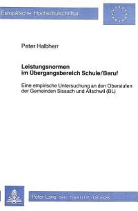 Book Cover for Leistungsnormen Im Ubergangsbereich Schule/Beruf by Peter Halbherr