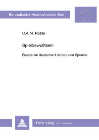 Book Cover for Spielbewusstsein by CAM Noble