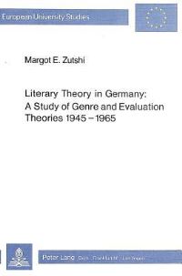 Book Cover for Literary Theory in Germany by Margot E Zutshi