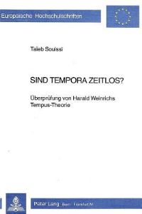 Book Cover for Sind Tempora Zeitlos? by Taïeb Souissi