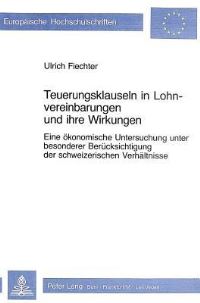 Book Cover for Teuerungsklauseln in Lohnvereinbarungen Und Ihre Wirkungen by Ulrich Fiechter