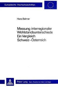 Book Cover for Messung Interregionaler Wohlstandsunterschiede by Hans Balmer