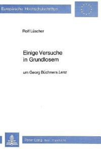 Book Cover for Einige Versuche in Grundlosem by Rolf Lüscher