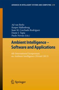 Book Cover for Ambient Intelligence - Software and Applications by Ad van Berlo, Kasper Hallenborg, Juan M Corchado Rodríguez, Dante I Tapia, Paulo Novais