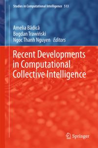 Book Cover for Recent Developments in Computational Collective Intelligence by ICCCI Conference
