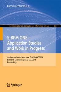 Book Cover for S-BPM ONE - Application Studies and Work in Progress by SBPM ONE Conference