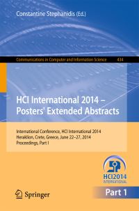 Book Cover for HCI International 2014 - Posters' Extended Abstracts by International Conference on HumanComputer Interaction