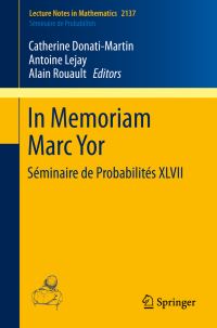 Book Cover for In Memoriam Marc Yor by Séminaire de probabilités, Marc Yor