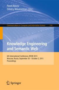 Book Cover for Knowledge Engineering and Semantic Web by KESW Conference