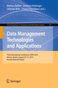 Book Cover for Data Management Technologies and Applications by International Conference on Data Technologies and Applications