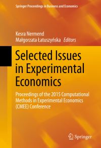 Book Cover for Selected Issues in Experimental Economics by Computational Methods in Experimental Economics Conference