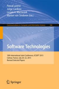 Book Cover for Software Technologies by ICSOFT Conference