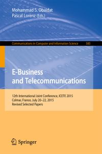 Book Cover for E-Business and Telecommunications by ICETE Conference