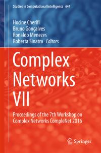 Book Cover for Complex Networks VII by CompleNet Workshop, Université de Bourgogne