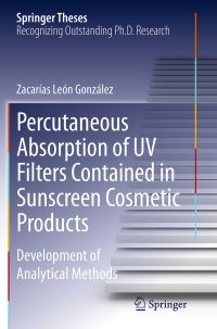 Book Cover for Percutaneous Absorption of UV Filters Contained in Sunscreen Cosmetic Products by Zacarías León González