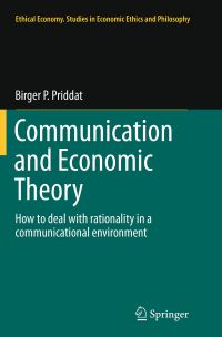 Book Cover for Communication and Economic Theory by Birger P Priddat