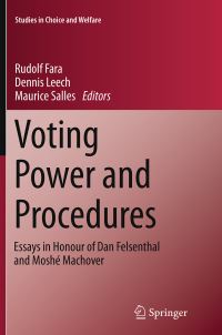 Book Cover for Voting Power and Procedures by Rudolf Fara, Dennis Leech, Maurice Salles